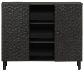 fekete tömör mangófa tálalószekrény 90 x 33 x 75 cm