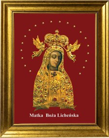 Lichen Istenanya Szakrális Kép Arany Díszített Keretben 30X40