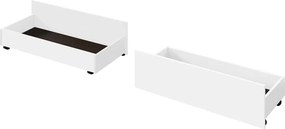 2 darab, kihúzható ágy alatti tároló, fehér, MIDEA
