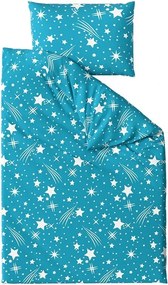 Krepp ágynemű NIGHT SKY POLY türkiz Ágyneműhuzat mérete: 2 db 70 x 90 cm | 200 x 220 cm
