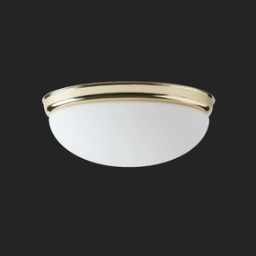 Osmont 41655 Alma D1 mennyezeti/fali üveg lámpa polírozott sárgaréz fehér