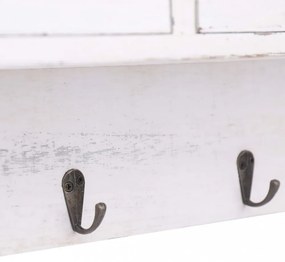 fehér fa fali fogas 50 x 10 x 34 cm