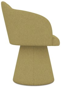 Mustársárga kárpitozott étkezőfotel Kanoa – Makamii