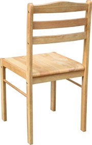 Étkezőgarnitúra 1+4, tömör fa, természetes, LOAK