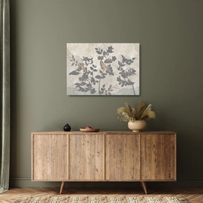 Kép - texturált levelek (üvegen) (70x50 cm)