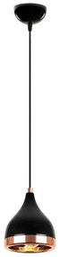 Fekete-rézszínű függőlámpa ø 14 cm Yildo – Opviq lights