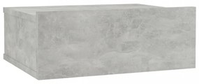 betonszürke szerelt fa függő éjjeliszekrény 40 x 30 x 15 cm