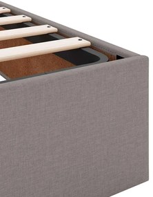 Ágykeret tárolóval Tópszínű 200 x 200 cm szövet