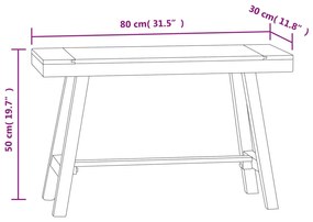 tömör tíkfa pad 80 cm