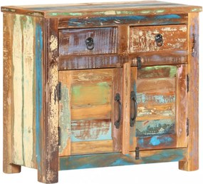 tömör újrahasznosított fa komód 70 x 35 x 65 cm