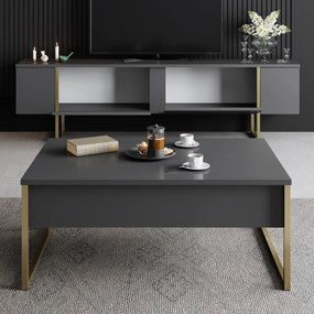 TV asztal/szekrény Luna (antracit + arany). 1073432