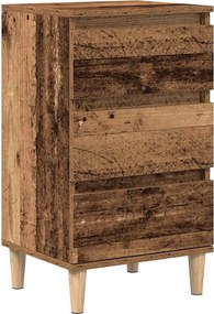 vidaXL Éjjeliszekrény fiókkal Öreg fa 40 x 35 x 70 cm Faanyag