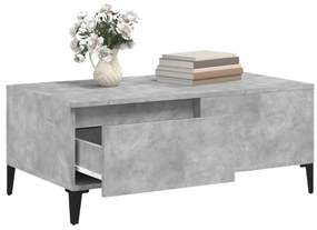 Betonszürke szerelt fa dohányzóasztal 90x50x36,5 cm