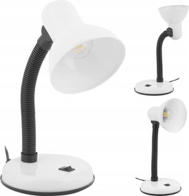 LED-es íróasztali lámpa fehér Állítható Iskolai olvasóasztal E27