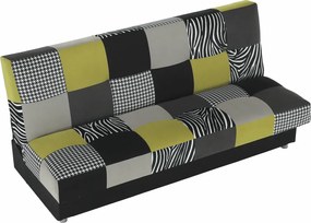 Dívány, anyag/ lime zöld/ szürke / fekete, ALABAMA