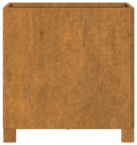Rozsda színű corten acél növénytartó lábbal 42 x 40 x 43 cm