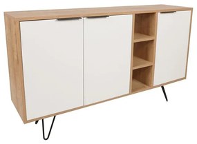 Konzolasztal Clara Console - Oak, Fehér