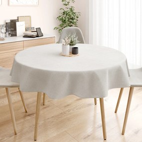 Goldea loneta dekoratív asztalterítő - természetes - kör alakú Ø 110 cm