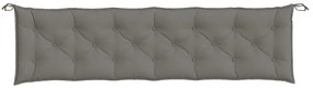 2 db melange sötétszürke szövet kerti padpárna 200 x 50 x 7 cm