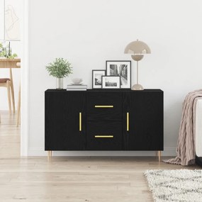 Fekete tölgyfa szekrény 100x36x60 cm Mérnöki fa
