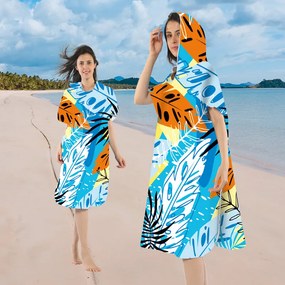 Poncsó törölköző SUMMER FRESH kék-sárga 80×145 cm