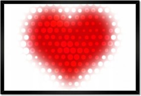 Poszter keretben 60x40 Piros szív