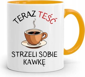 Sárga Bögre Az Apósnak, fényképes nyomott mintás Kávé