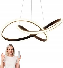 Mennyezeti Lámpa Led Plafon Függeszték Csillár Fekete 3 Szín Loft Távirányító