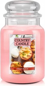 Sweet Peach Country Candle nagy illatgyertya két kanóccal (652g)