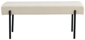 Swindon pad, buklé, fehér, fekete lábakkal, 100x36x42,5 cm