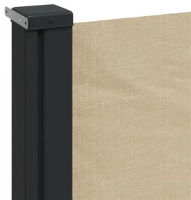 bézs behúzható oldalsó napellenző 200 x 500 cm