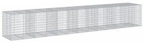 horganyzott vas gabion kosár fedéllel 650 x 100 x 100 cm