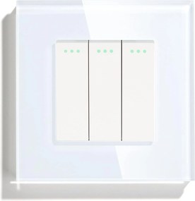 Kapcsoló Fénykapcsoló Üveg Hármas Kapcsoló Fehér