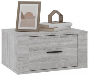 2 db szürke sonoma falra szerelhető éjjeliszekrény 50x36x25 cm