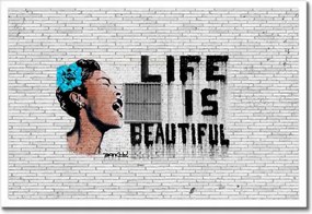 Poszterek keretben 60x40 Banksy Life is beautiful