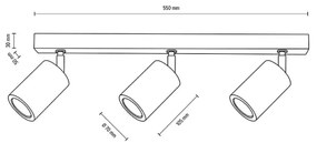 Spot-Light 3913174 - LED mennyezeti spotlámpa MATTI 3xGU10/5W/230V tölgy