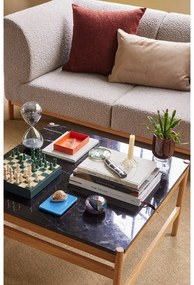 Fekete-natúr színű márvány dohányzóasztal 80x80 cm Raw – Hübsch