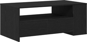 vidaXL Dohányzóasztal fiókkal Fekete tölgy 102 x 55 x 43,5 cm Faanyag