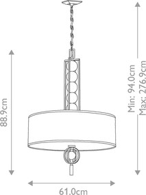 Kichler CELESTIAL KL-CELESTIAL-3P Függőlámpa 3x60W/E27