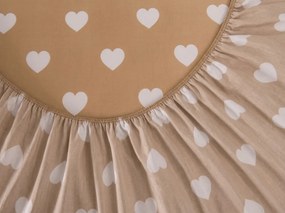 Mikroszálas lepedő CARAMHEART barna 90x200 cm