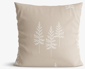 Goldea karácsonyi pamut párnahuzat - északi fenyők 45 x 45 cm
