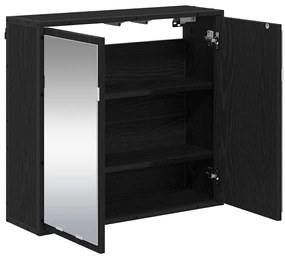 Fürdőszobai tükörszekrény Musta tammi 65 x 20 x 60 cm Faanyag