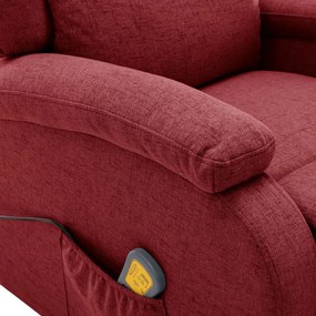 bordó szövet elektromos masszázsfotel