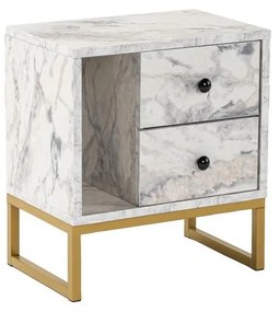 Éjjeliszekrény Glimmer - Fressia Marble, Arany