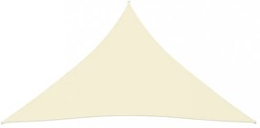 krémszínű háromszögű oxford-szövet napvitorla 4,5 x 4,5 x 4,5 m