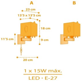 Dalber 64649 - Gyerek fali lámpa LITTLE CHICKEN 1xE27/15W/230V