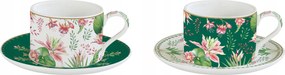 Csésze szett kétszemélyes 240ml+ csészealj virág motívum színes ajándék