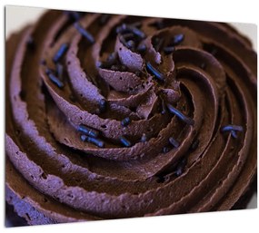Kép - Csokoládé Cupcake (üvegen) (70x50 cm)