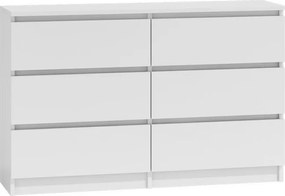 M6 120 2X3 komód, fehér