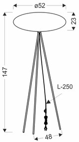 Állólámpa CAFEE 1xE27/40W/230V bézs/fekete